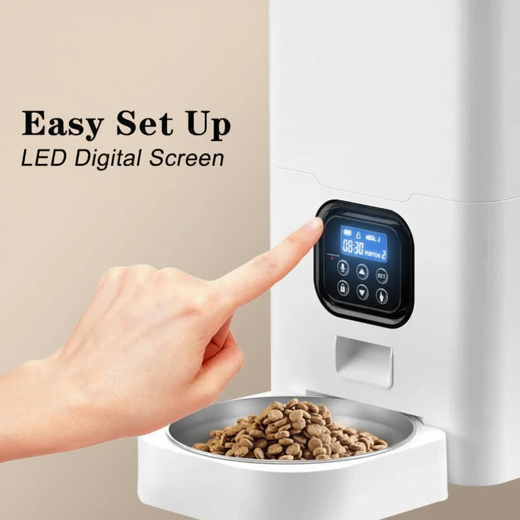 Wifi-Enabled Smart Pet Feeder - App Control & Remote Feeding